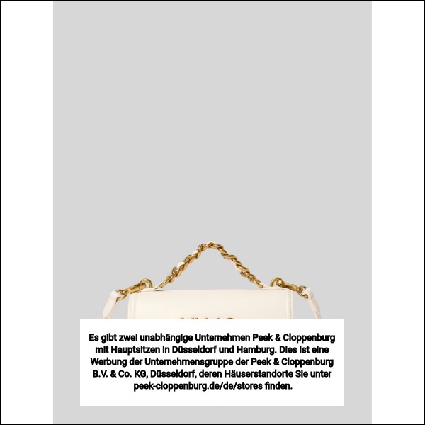 Liu Jo White Damen Beige Handtasche Mit Label-Applikation Größe 1