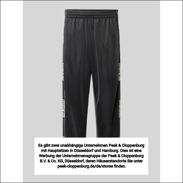 Ea7 Emporio Armani Herren Schwarz Trainingshose Mit Seitlichen Knopfleisten