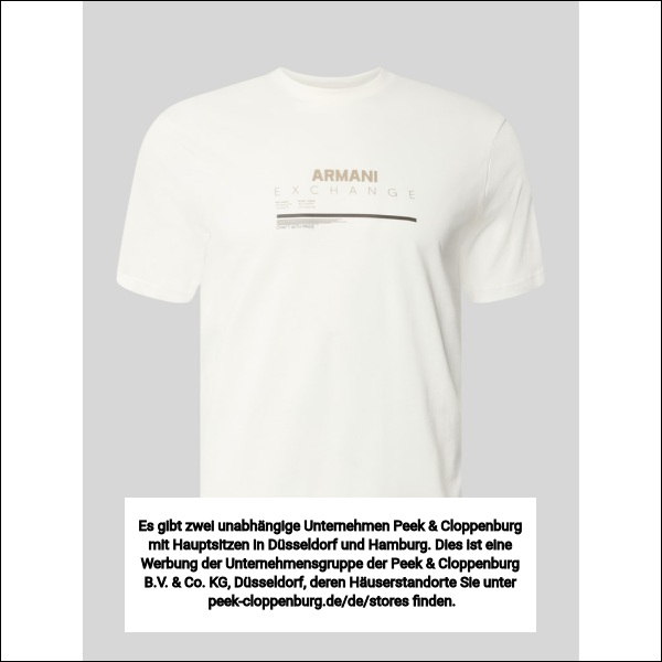 Armani Exchange Herren T-Shirts Beige Gr. Groß