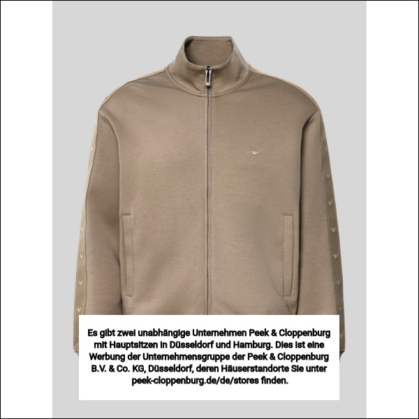 Emporio Armani Herren Sweatjacken Braun Gr. Extra Groß