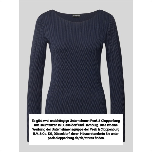 Emporio Armani Damen Armani Langarmshirts Blau Gr. Groß